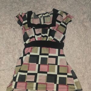 American City Wear Multicolor Geometric Top